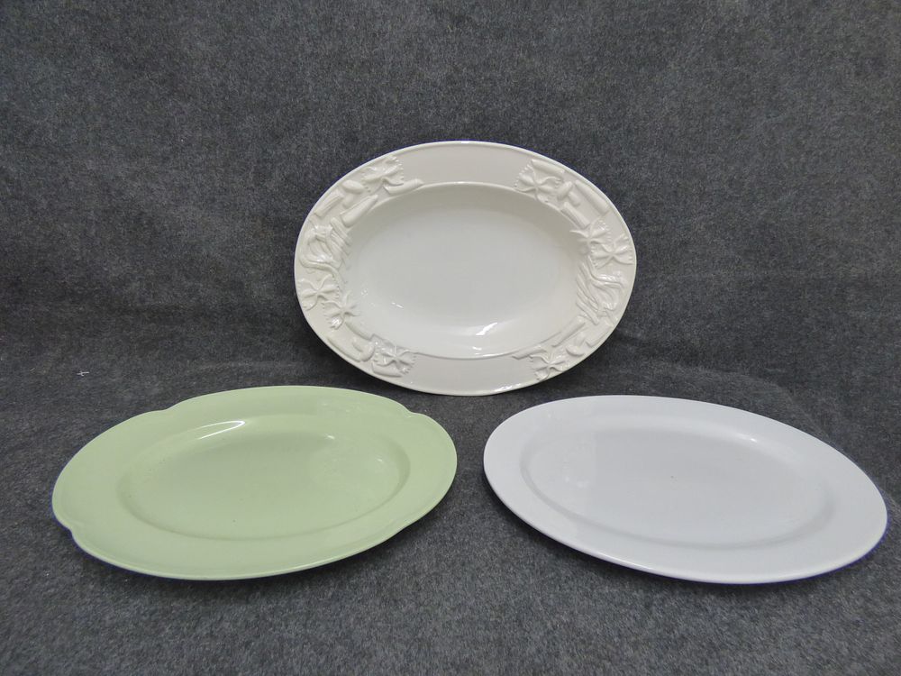 Lot 237: A Trio of Ceramic Oval Serving Platters