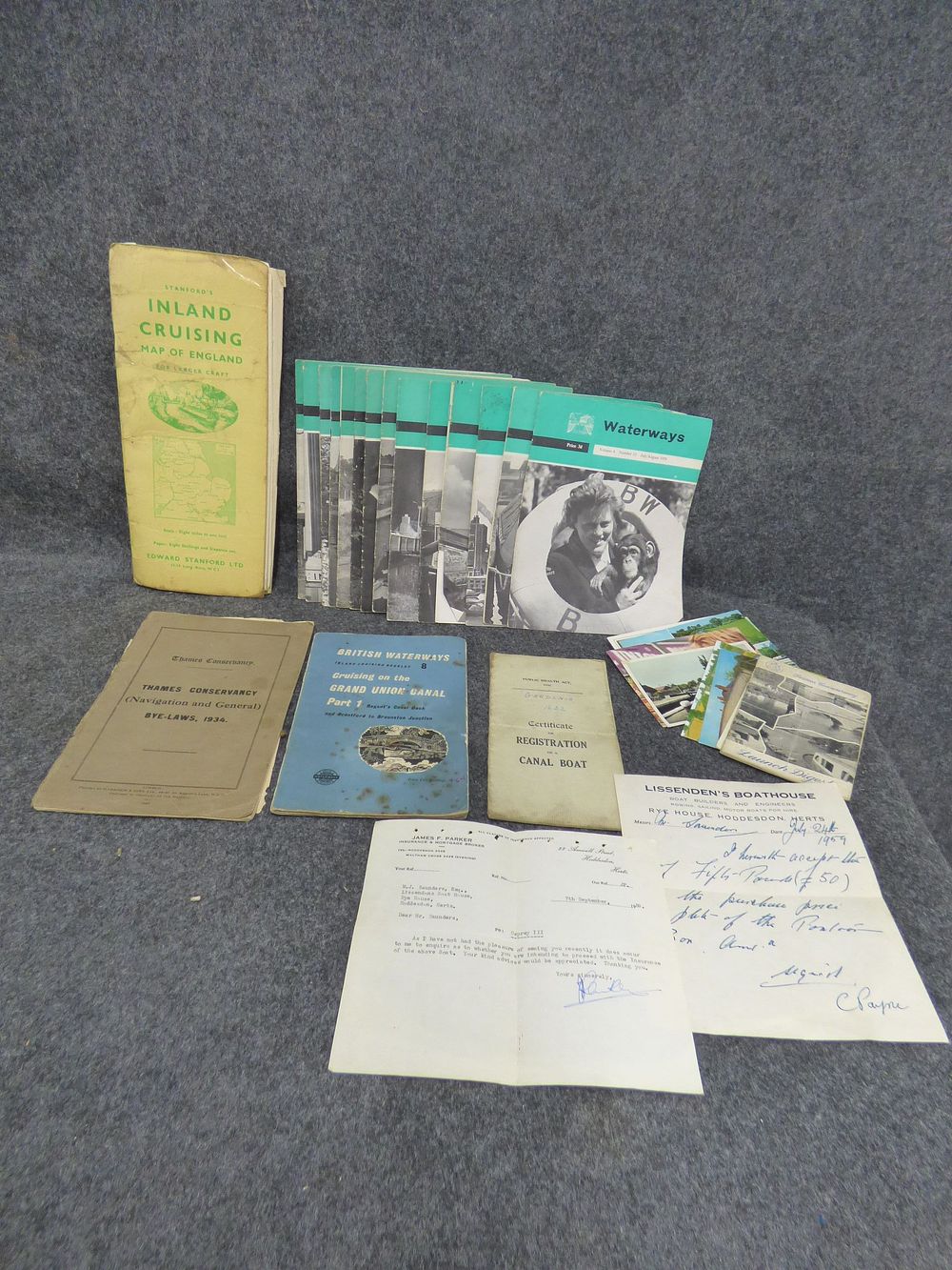 Lot 187: A Collection of Vintage British Waterways Ephemera and Maps