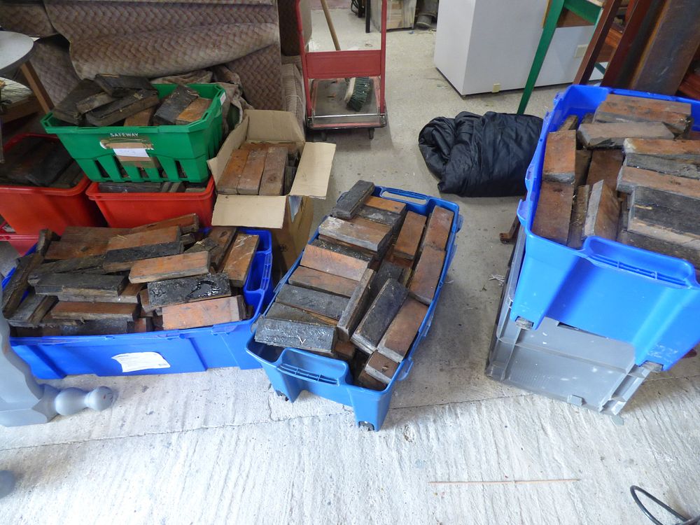 Lot 371: A Large Collection of Used Antique Parquet Flooring