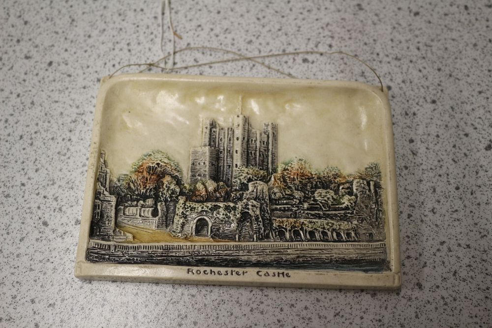Lot 441: An Arthur Osborne Ivorex Plaque depicting Rochester Castle