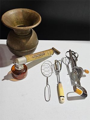 Vintage Sprayer, Metal Spittoon, Kitchen Tools