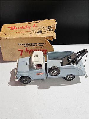 Vintage Buddy L Pressed Steel Tow Truck Wrecker