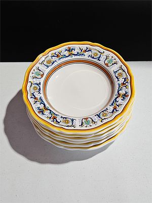 Sur La Table Nova Deruta Ceramic Plates. Set of 6 10" plates