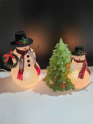 Acrylic Lamp Snowmen