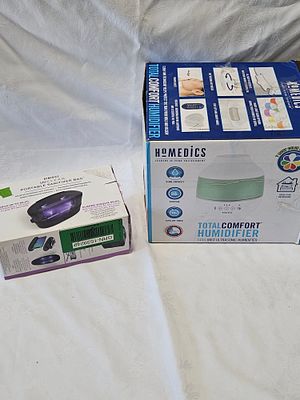 HoMedics TotalComfort Cool Mist Ultrasonic Humidifier, HoMedics UV-CLEAN Portable Sanitizer Bag