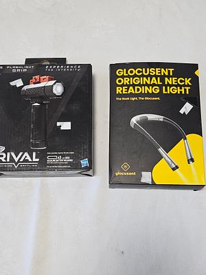 Glocusent Original Neck Reading Light,Hasbro Nerf Rival Tactical LED Flashlight Grip