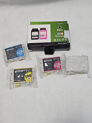 Remanufactured 2-pack of high-yield ink cartridges, Epson 126 ink cartridges.