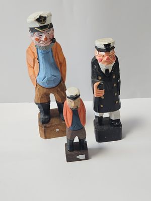 Vintage 1960s Swedish Maritime Sailor Wooden Figure