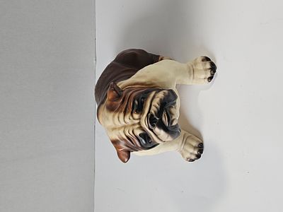 Mid-Century Japanese Ceramic English Bulldog Figurine Model 8080A84. A vintage ceramic figurine 