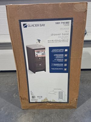 Glacier Bay Delridge 14 Inch Drawer Base in Flagstone Finish. This pre-assembled Glacier Bay 