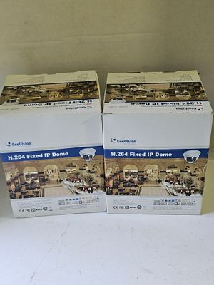 A Group of GeoVision H.264 Fixed IP Dome Security Cameras. A group of Taiwan-made GeoVision 