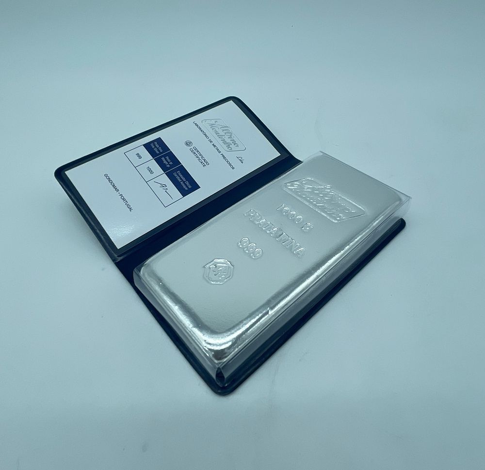 Fine Silver Bar 1000 grams. With Albino Moutinho certificate, 999 Fine Silver
