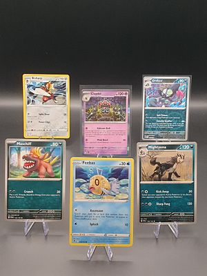 Pok&eacute;mon TCG – Rare + Reverse Mixed Lot – 6 Cards – Modern Sets. Grafaiai | Uncommon | Paldea 