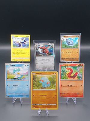 Pok&eacute;mon TCG – Rare + Reverse Mixed Lot – 6 Cards – Modern Sets. Pupitar | Uncommon | Paldea 
