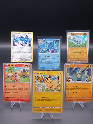 Pok&eacute;mon TCG – Rare + Reverse Mixed Lot – 6 Cards – Modern Sets. Pupitar | Uncommon | Paldea 