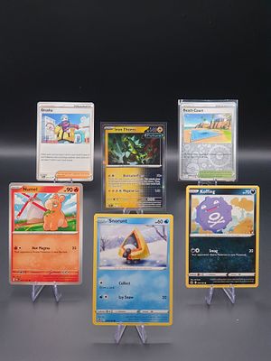 Pok&eacute;mon TCG – Rare + Reverse Mixed Lot – 6 Cards – Modern Sets. Beach Court | Uncommon | Scarlet 