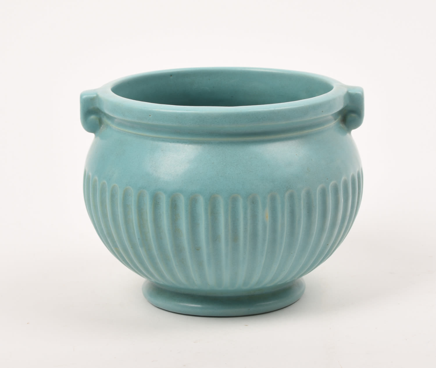 Lot 360 Roseville Pottery Aqua Solid Colors Vase Goose Pond Auctions