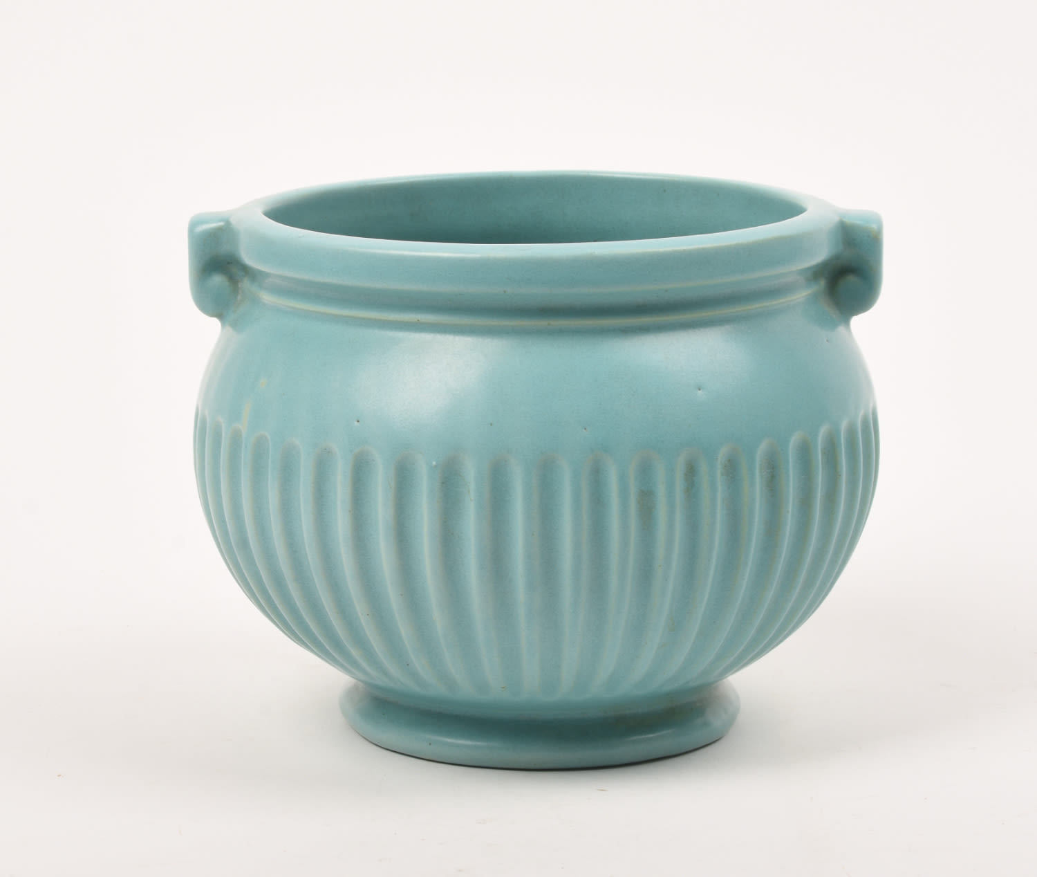 Lot 360 Roseville Pottery Aqua Solid Colors Vase Goose Pond Auctions