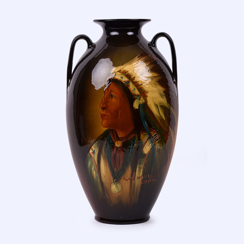 Lot 20: Large Roseville Pottery Rozane Vase