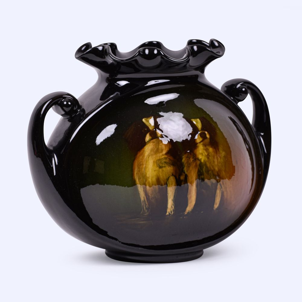 Lot 21: Roseville Pottery Rozane Pillow Vase