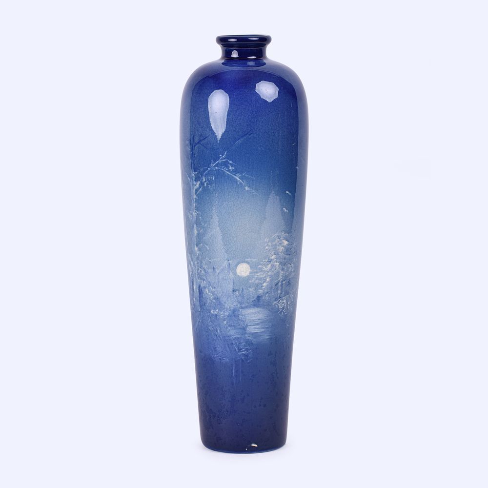 Lot 29: Weller Pottery Blue Louwelsa Scenic Vase
