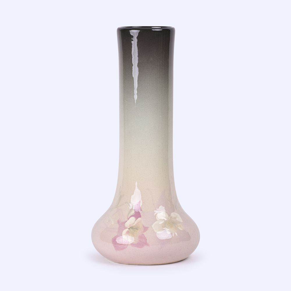 Lot 42: Tall Weller Pottery Eocean Rose Vase