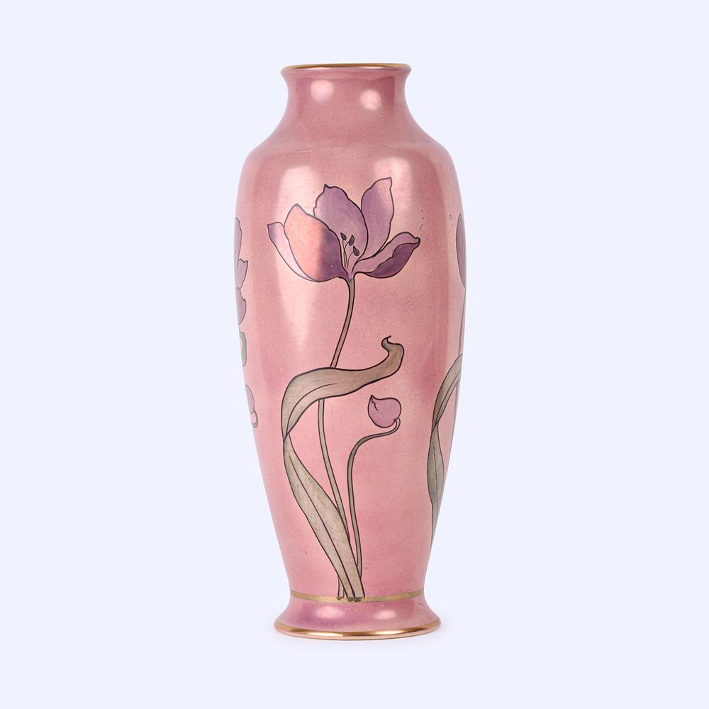 Lot 43: Tall Roseville Pottery Pauleo Vase