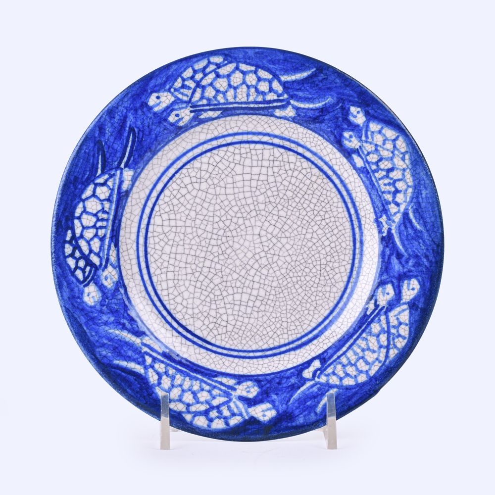 Lot 53: Dedham Pottery Turtles Plate
