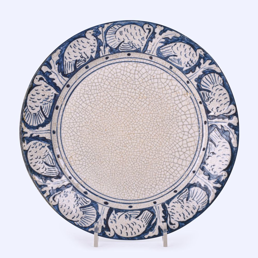 Lot 54: Dedham Pottery Turkey Plate