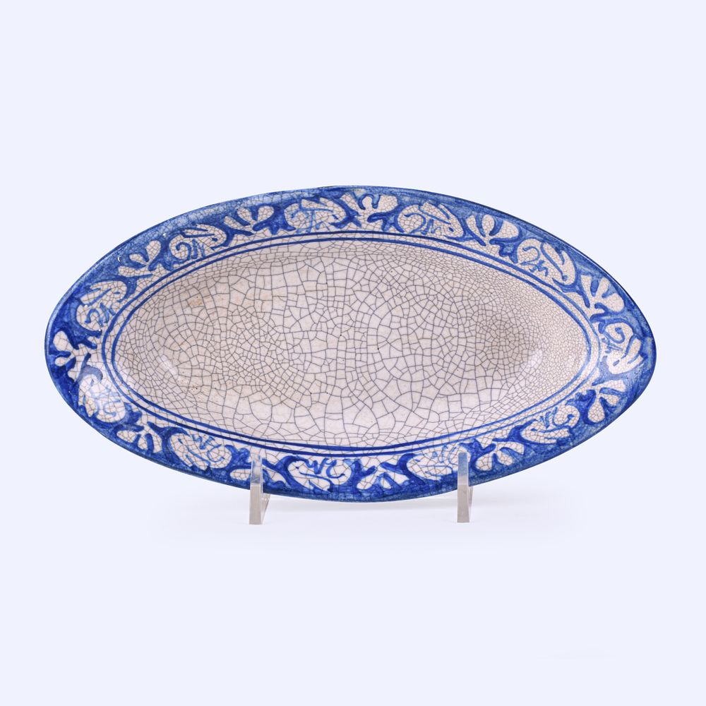 Lot 59: Dedham Pottery Rabbit Olive Dish