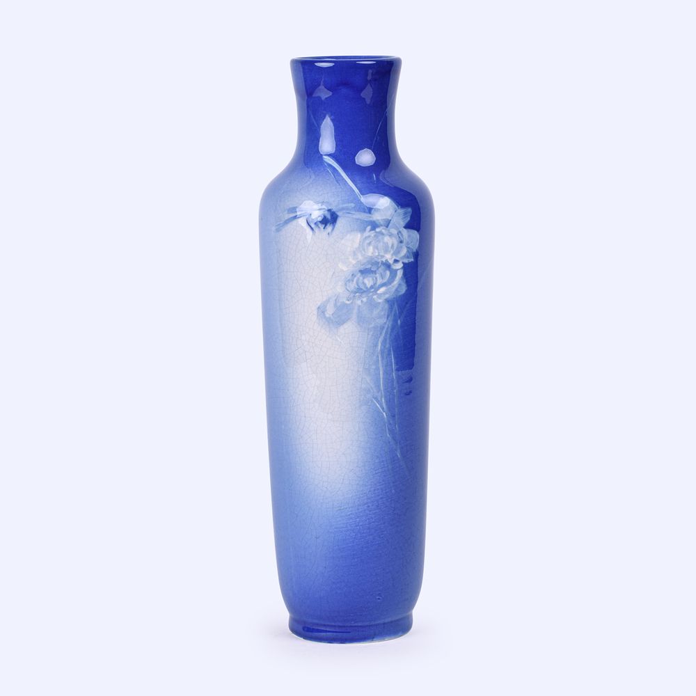 Lot 68: Attributed to J.B. Owens Pottery Blue Utopian Vase