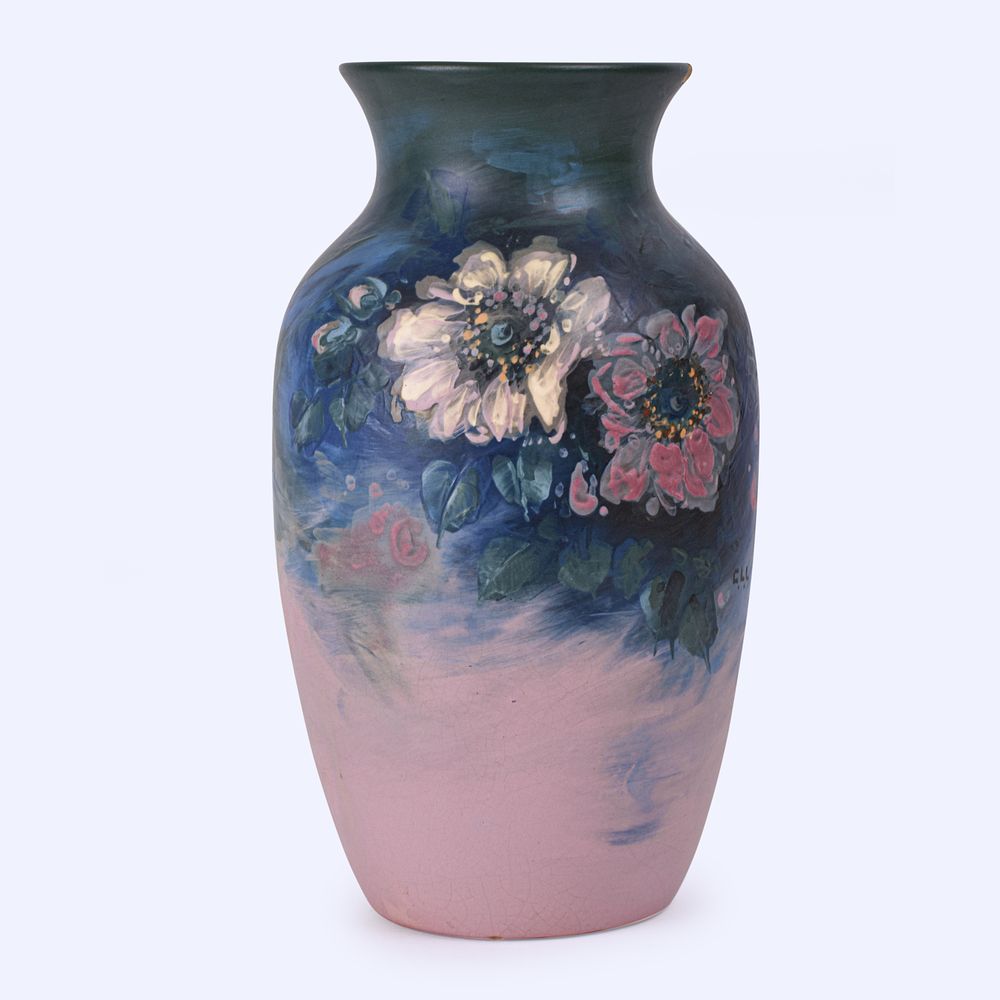 Lot 86: Tall Weller Pottery Hudson Vase
