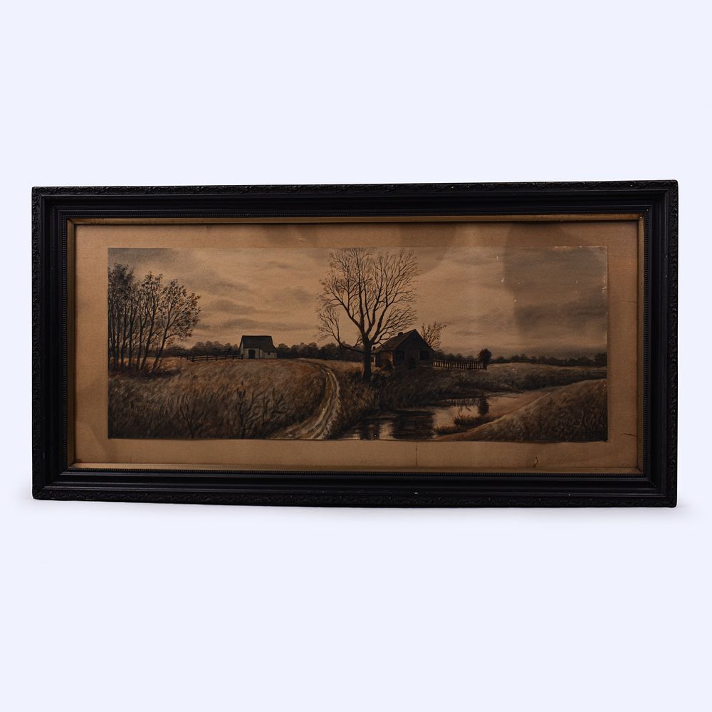 Lot 89: Watercolor Landscape Painting, Claude Leffler