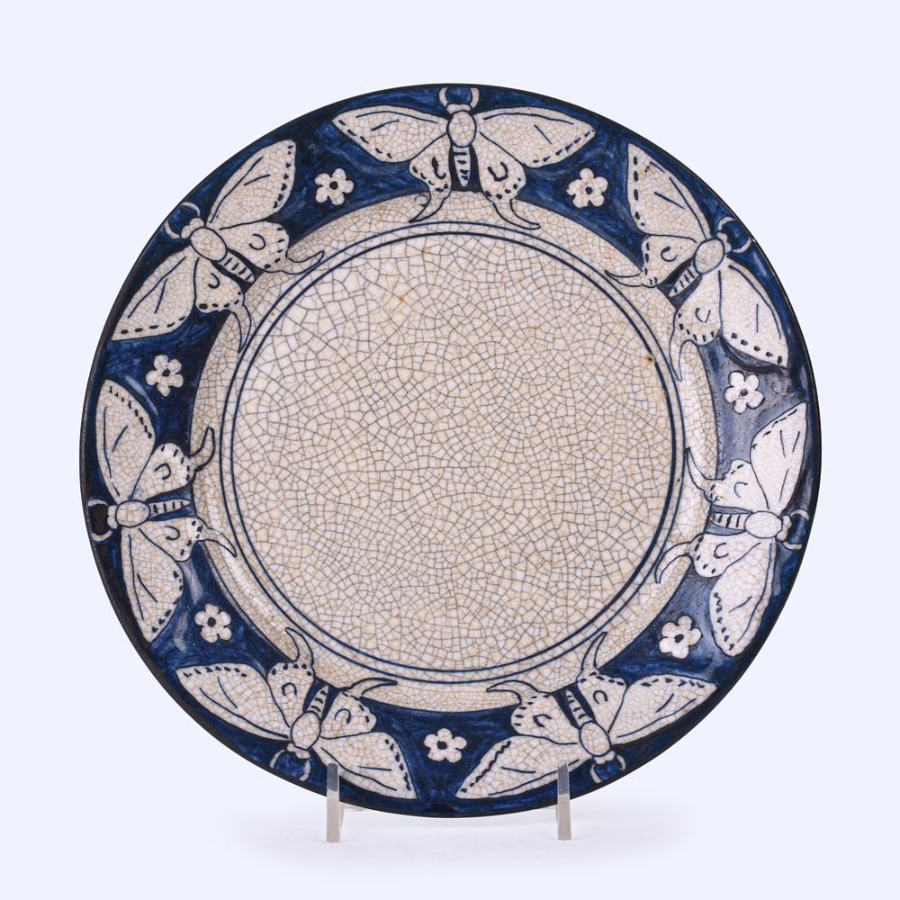 Lot 102: Dedham Pottery Butterfly Plate