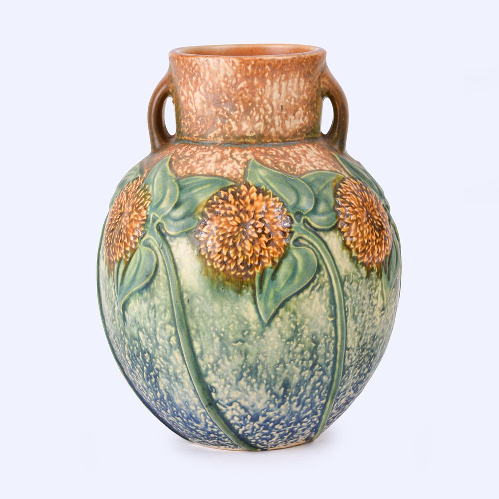 Lot 112: Roseville Pottery Sunflower Vase