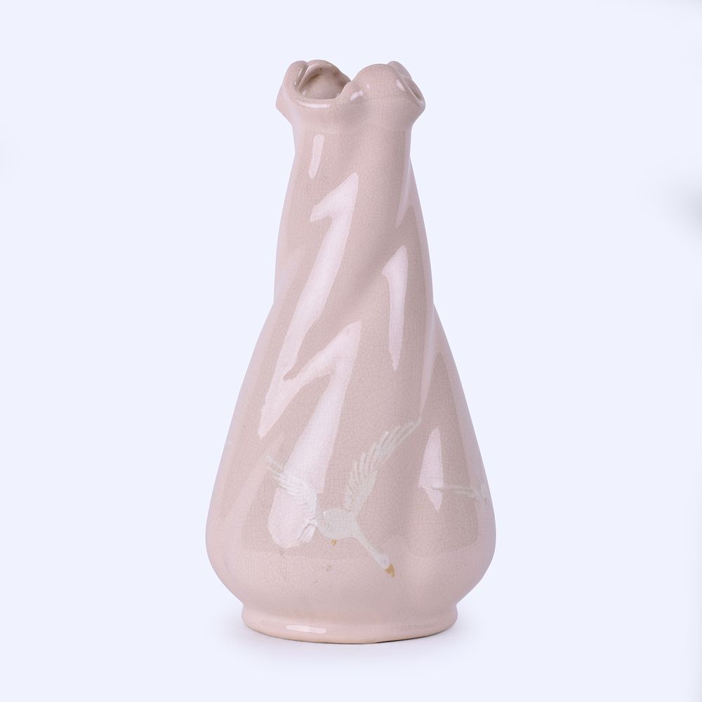 Lot 123: Attributed to Weller Jap Birdimal Vase
