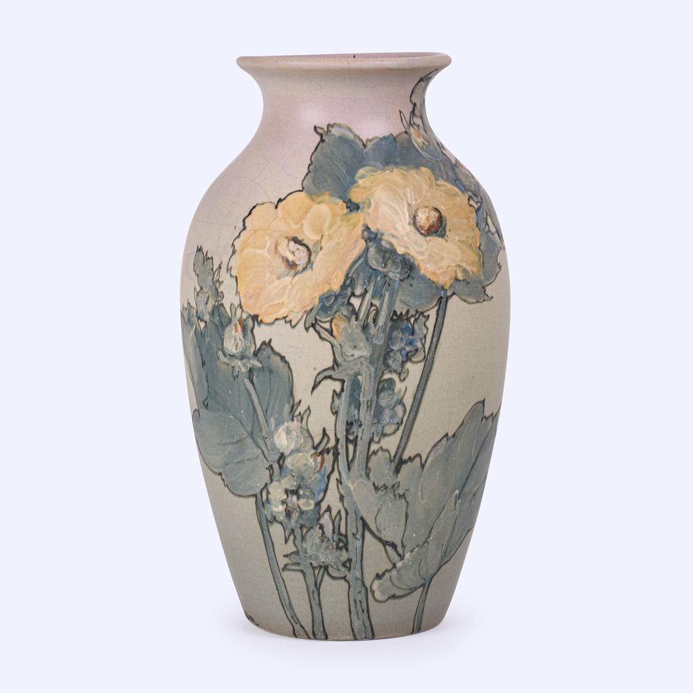 Lot 131: Tall Weller Pottery Hudson Vase