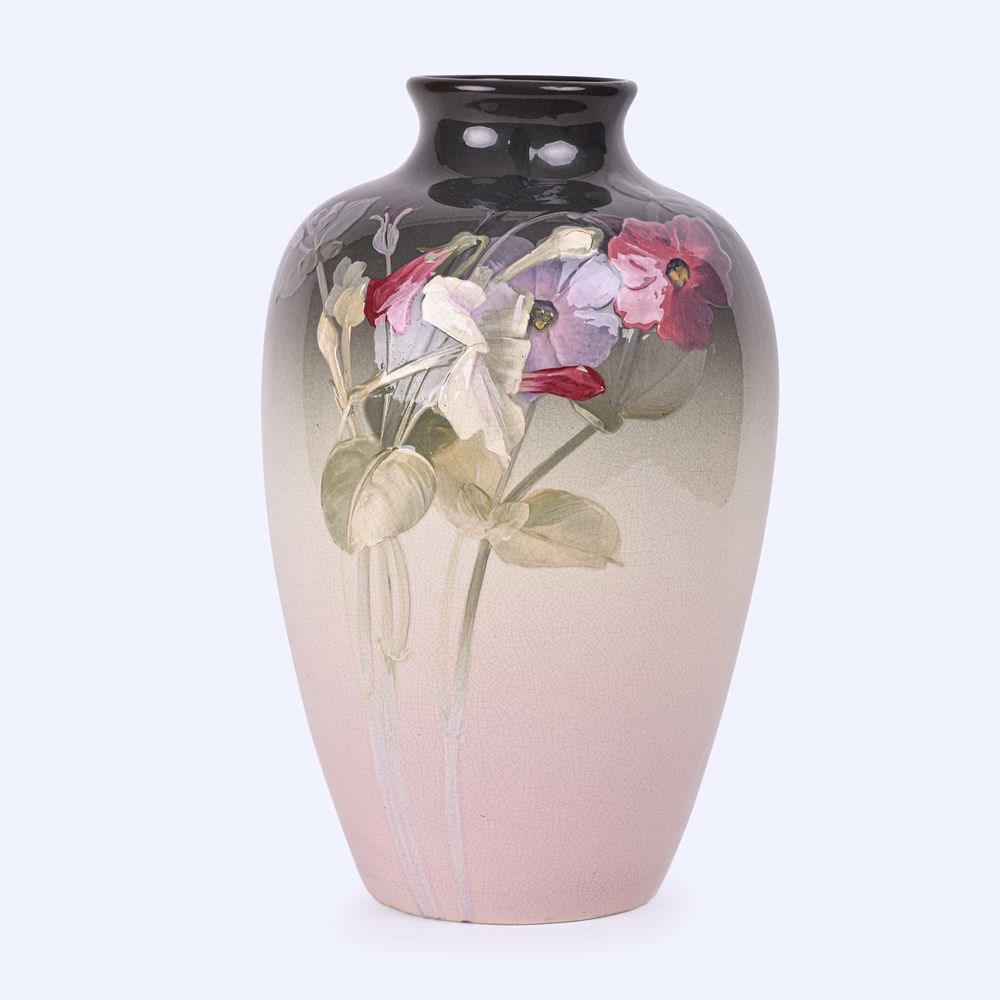 Lot 133: Large Weller Pottery Eocean Rose Vase