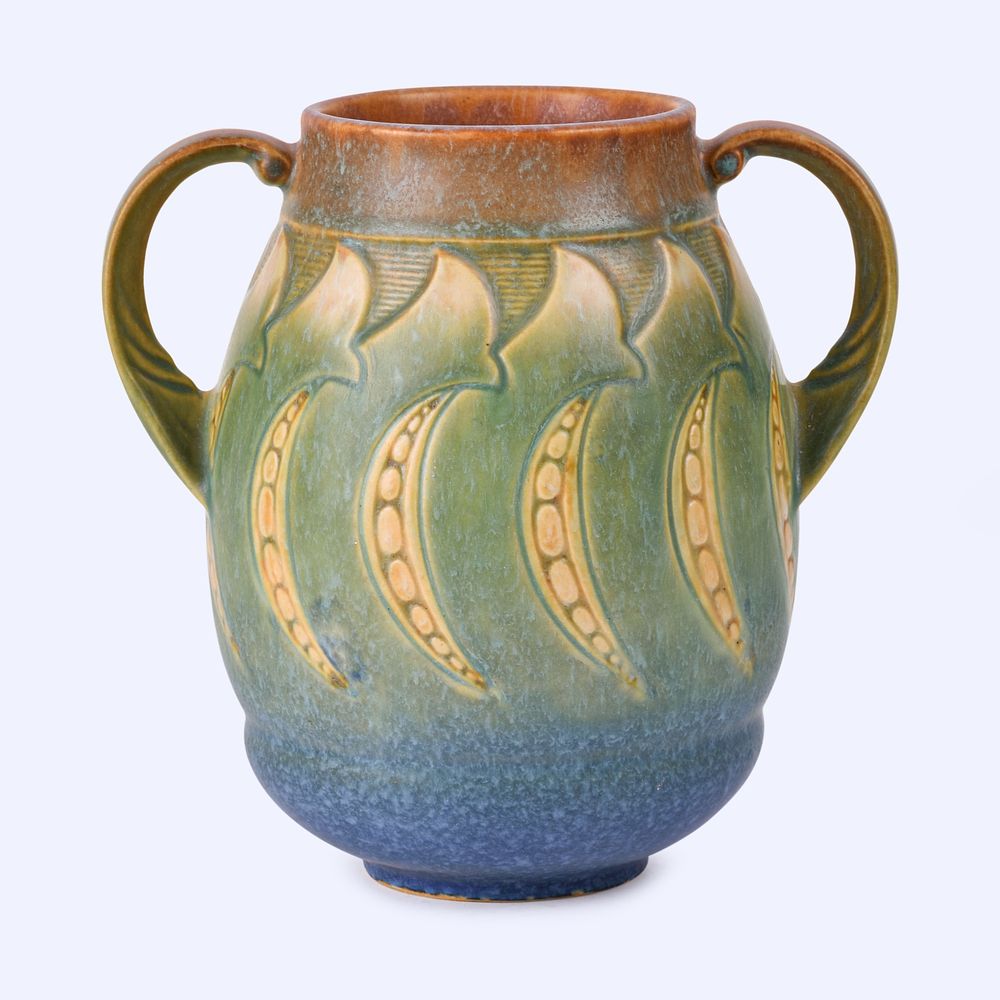 Lot 166: Roseville Pottery Blue Falline Vase