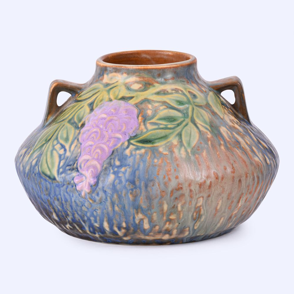 Lot 167: Roseville Pottery Blue Wisteria Vase