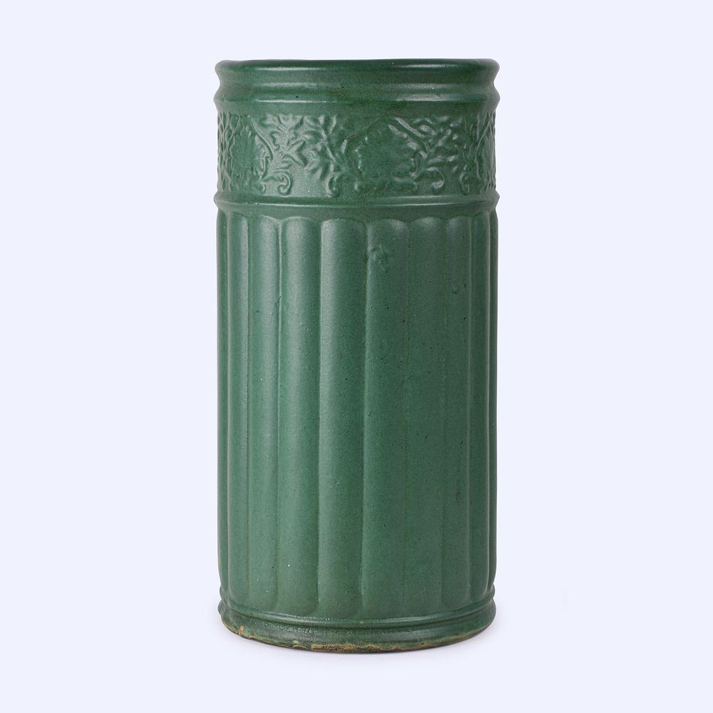 Lot 177: Weller Pottery Matte Green Umbrella Stand