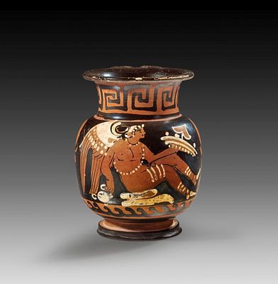 Late Apulian red-figure kothon of a Follower of the Baltimore Painter. About 310 BC. Height 13 