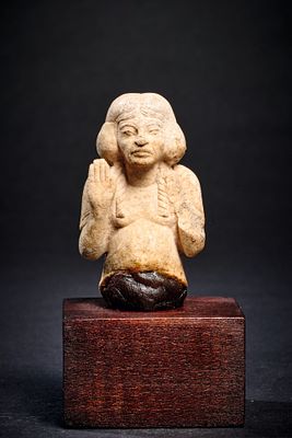 Hittite envoy. Fine stone figure of an elderly, oriental foreigner, wearing a hittite costume 