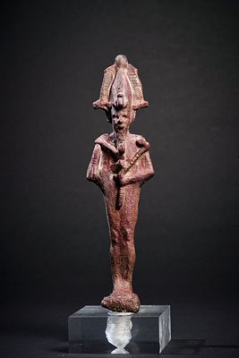 Bronze statuette of Osiris. Third Intermediate to Late Period, ca. 1070 - 332 BC. H 16.5cm 