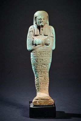 Shabti of Padi-Neith. Shabti of Pa-di-Neith. Turquoise faience, H 15.4cm. Late Period, 26th 
