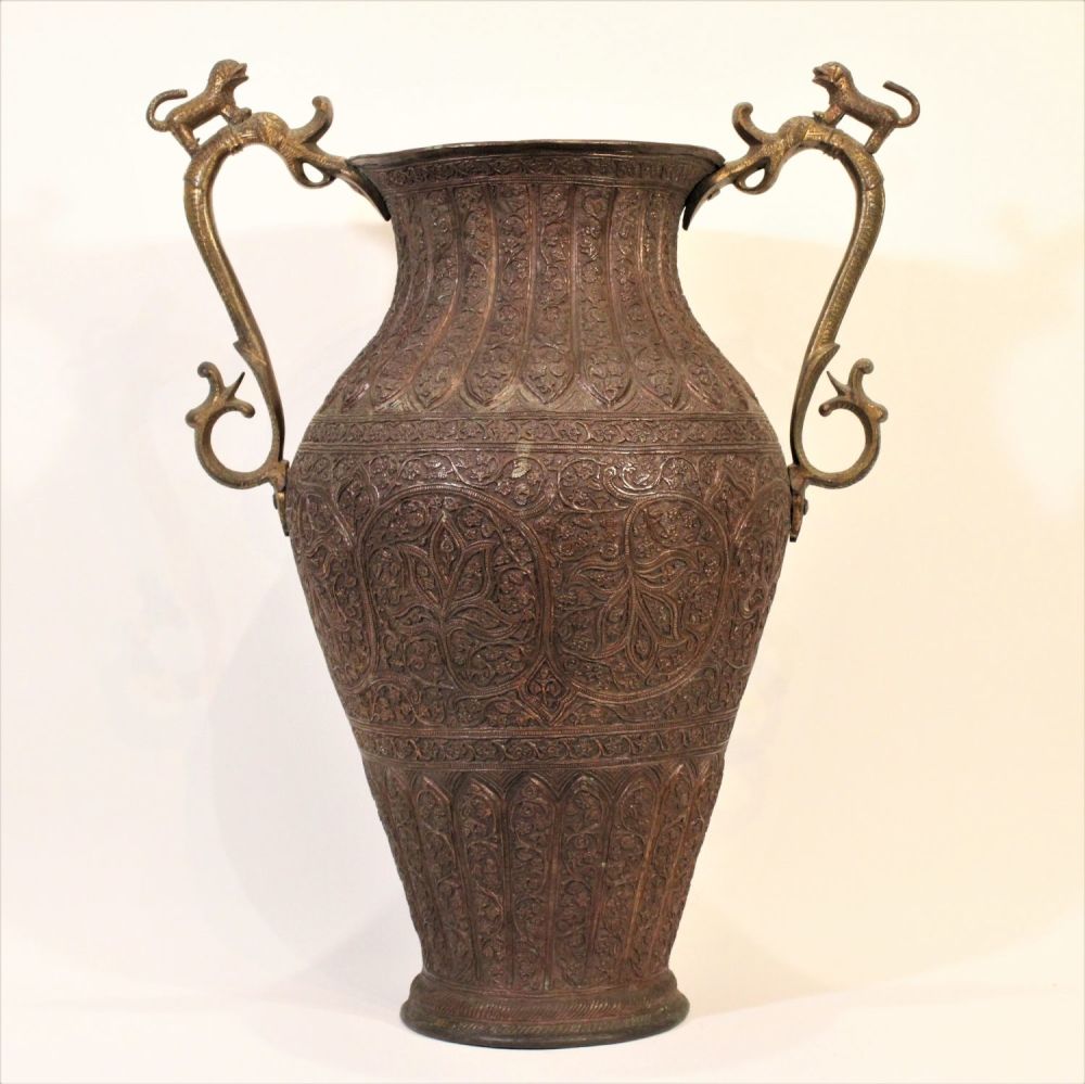 Lot 160: A magnificent Kashmiri vase, notable for its impressive...