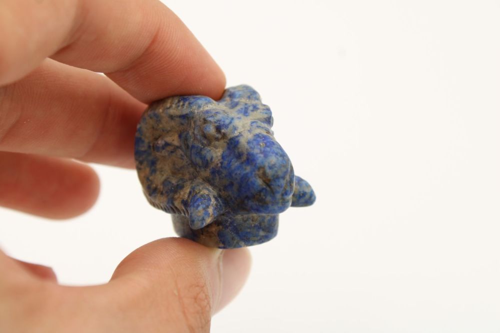 Lot 229: EGYPTIAN Lapis Lazuli Ram Head Pendant - Beautiful...