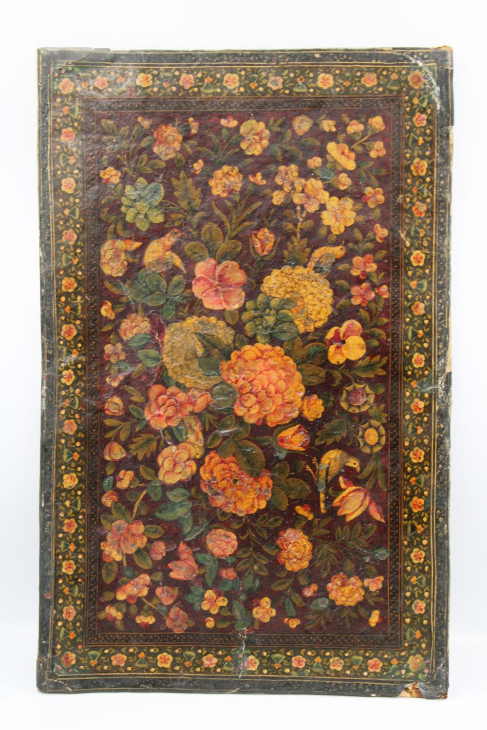 Lot 238: Qajar Lacquered Paper-Mache Book Cover - This 19th-century...
