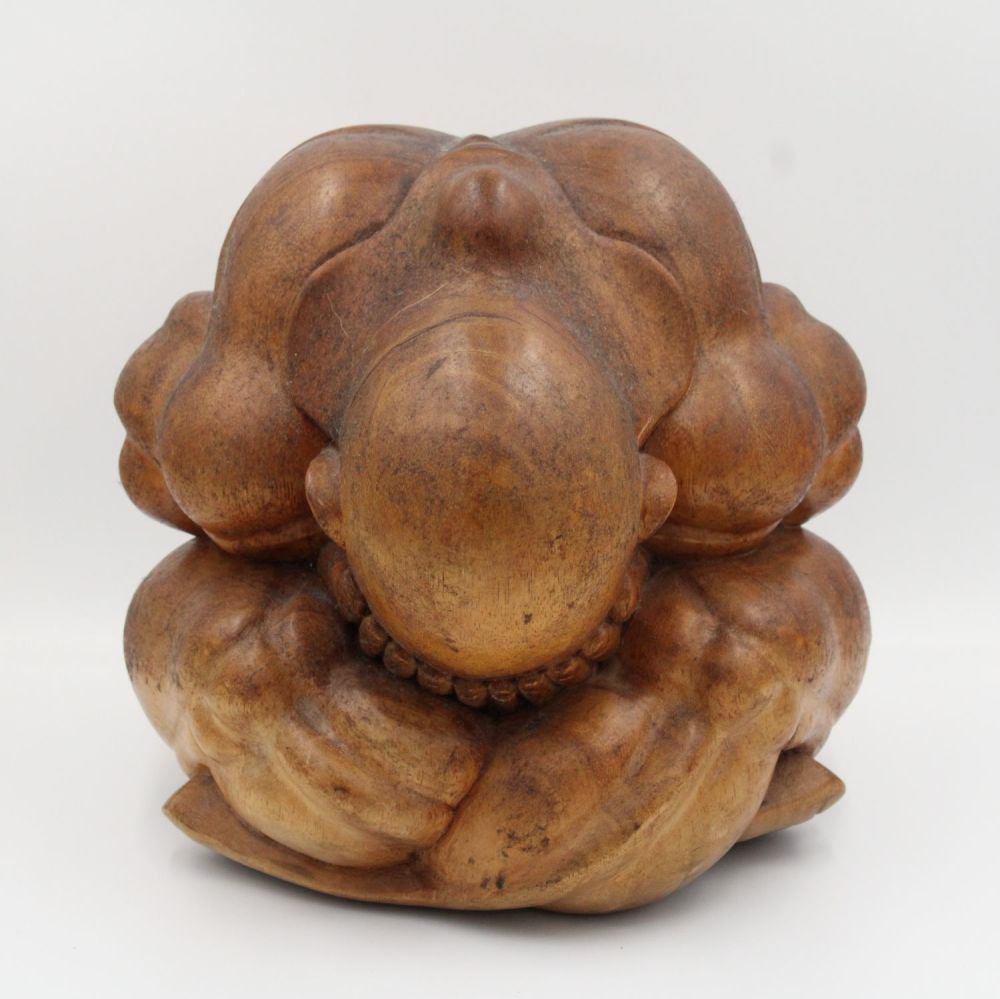 Lot 307: Late 19th century hand carved weeping Buddha -...