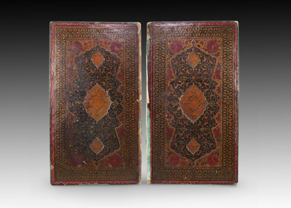 Lot 84: An Indian Islamic Large Book Cover dated 1261...